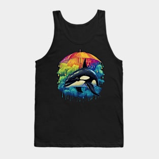 Orca Rainy Day With Umbrella Tank Top